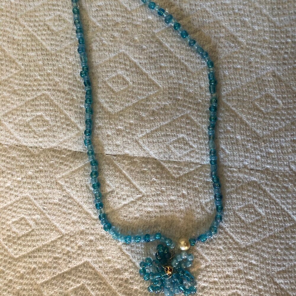 Handmade beaded necklace 18" women's girl's jewelry - Picture 4 of 4